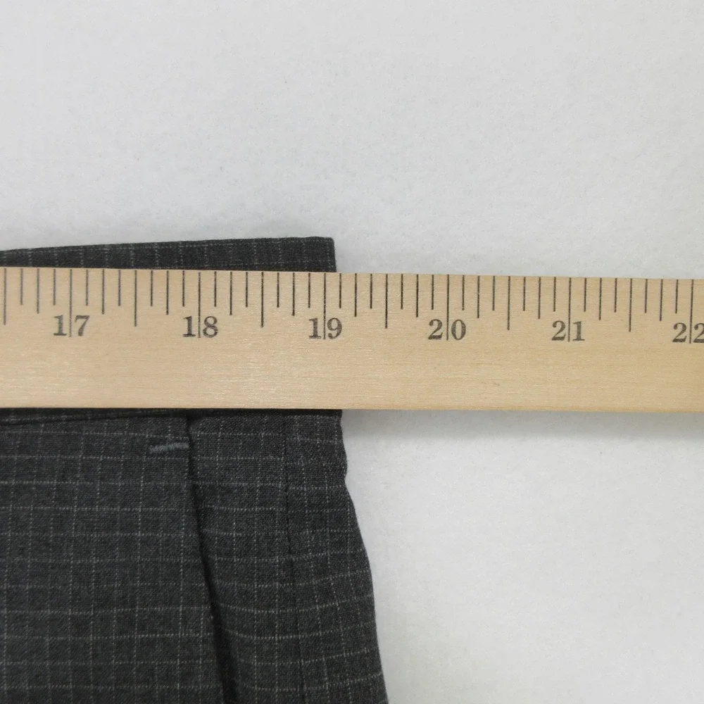Banana Republic Men's Pants 36x30 Slim Fit Gray Windowpane Check Dress Pants New